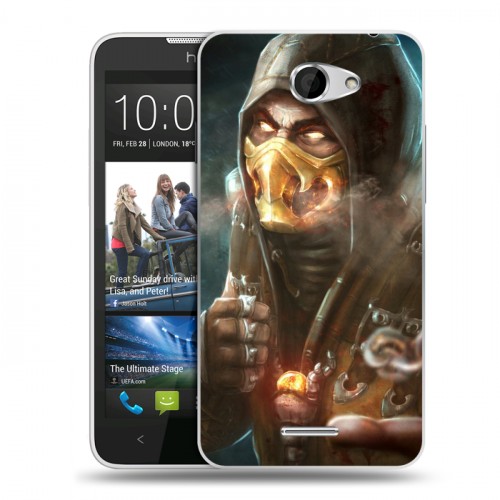 Дизайнерский пластиковый чехол для HTC Desire 516 Mortal Combat