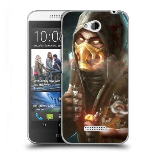 Дизайнерский пластиковый чехол для HTC Desire 616 Mortal Combat