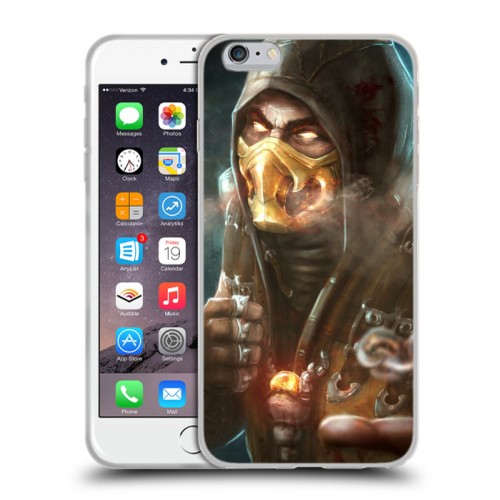 Дизайнерский силиконовый чехол для Iphone 6 Plus/6s Plus Mortal Combat