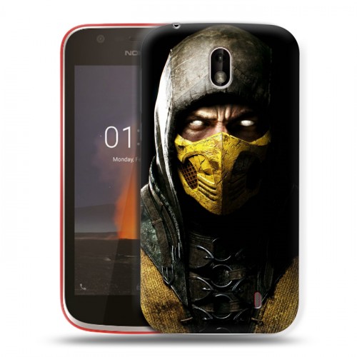 Дизайнерский пластиковый чехол для Nokia 1 Mortal Combat