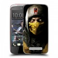 Дизайнерский пластиковый чехол для HTC Desire 500 Mortal Combat