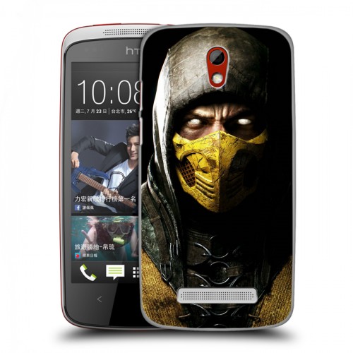 Дизайнерский пластиковый чехол для HTC Desire 500 Mortal Combat