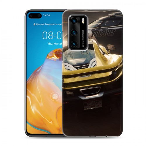 Дизайнерский пластиковый чехол для Huawei P40 Need for speed