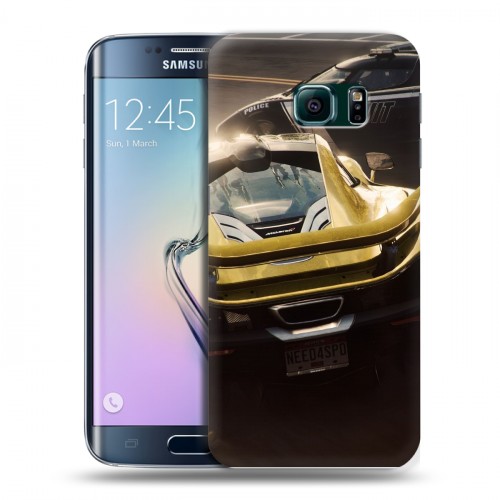Дизайнерский пластиковый чехол для Samsung Galaxy S6 Edge Need for speed
