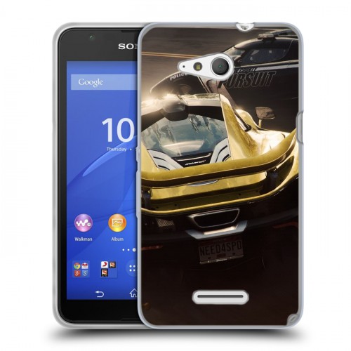 Дизайнерский пластиковый чехол для Sony Xperia E4g Need for speed