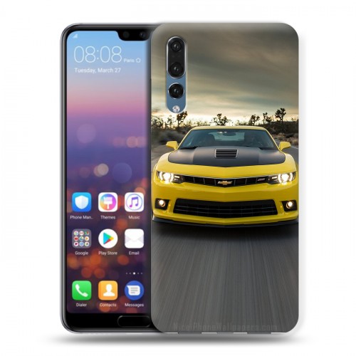 Дизайнерский силиконовый с усиленными углами чехол для Huawei P20 Pro Need for speed