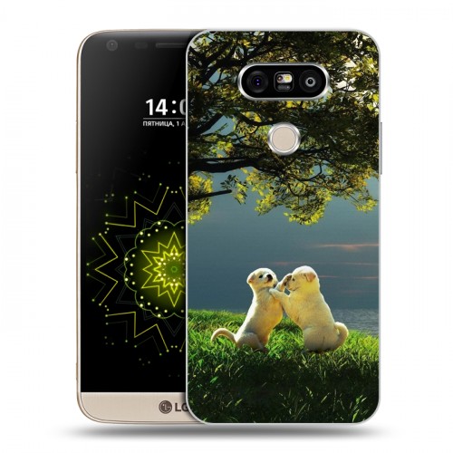 Дизайнерский пластиковый чехол для LG G5 Щенки