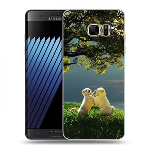 Дизайнерский пластиковый чехол для Samsung Galaxy Note 7 Щенки