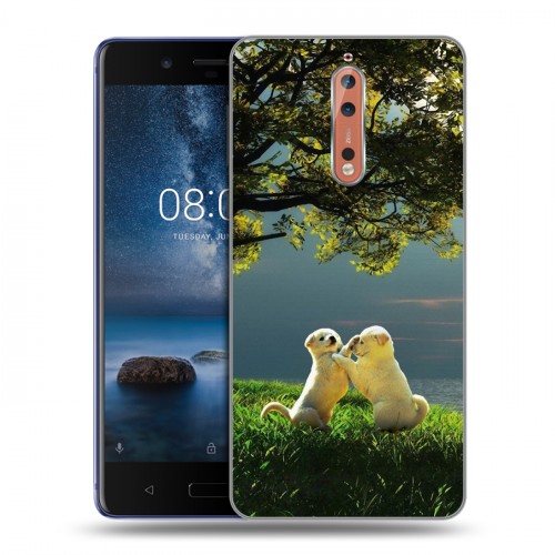 Дизайнерский пластиковый чехол для Nokia 8 Щенки