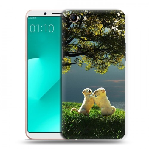 Дизайнерский пластиковый чехол для OPPO A83 Щенки