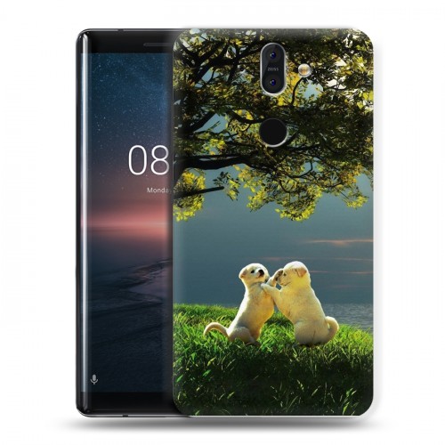 Дизайнерский силиконовый чехол для Nokia 8 Sirocco Щенки