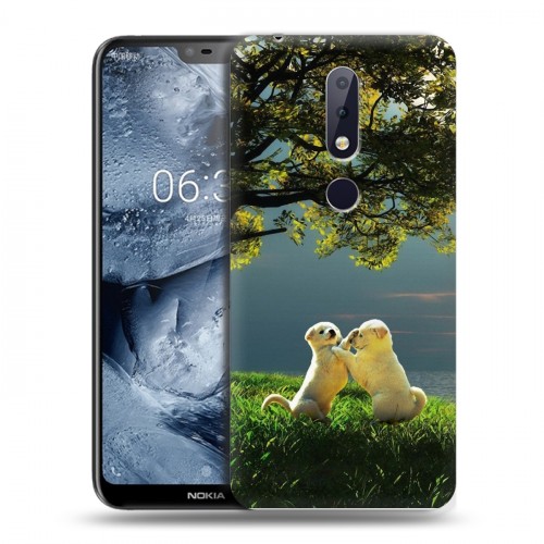 Дизайнерский пластиковый чехол для Nokia 6.1 Plus Щенки