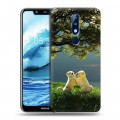 Дизайнерский пластиковый чехол для Nokia 5.1 Plus Щенки