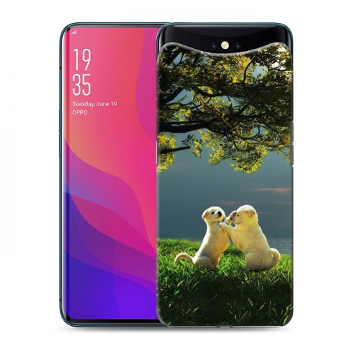 Дизайнерский силиконовый чехол для OPPO Find X Щенки