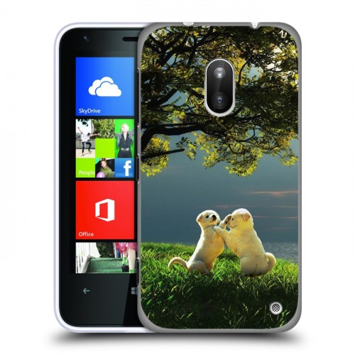 Дизайнерский пластиковый чехол для Nokia Lumia 620 Щенки