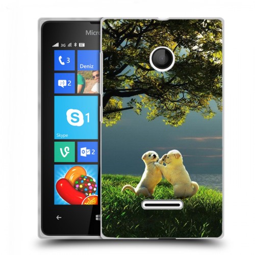 Дизайнерский пластиковый чехол для Microsoft Lumia 435 Щенки