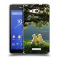 Дизайнерский пластиковый чехол для Sony Xperia E4g Щенки