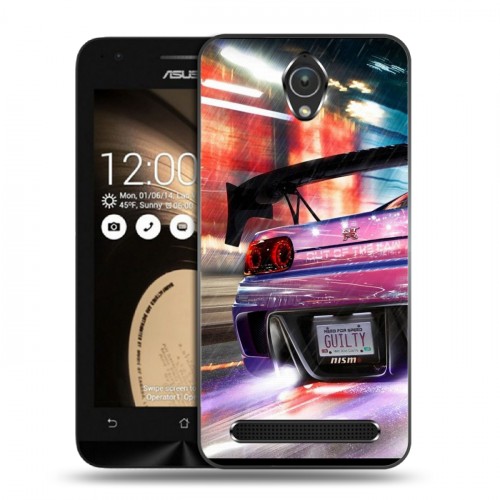 Дизайнерский пластиковый чехол для ASUS Zenfone Go Need for speed