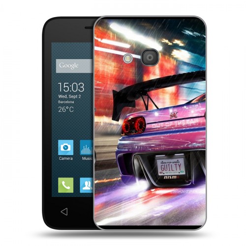 Дизайнерский силиконовый чехол для Alcatel One Touch Pixi 4 (4) Need for speed