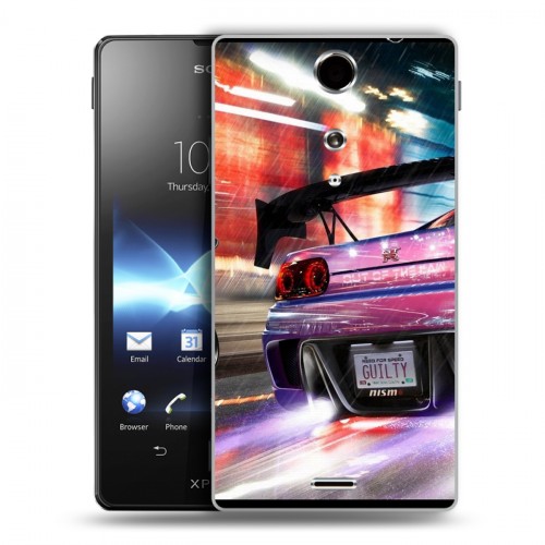 Дизайнерский пластиковый чехол для Sony Xperia TX Need for speed