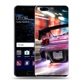 Дизайнерский силиконовый чехол для Huawei P10 Plus Need for speed (на заказ)