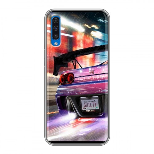 Дизайнерский силиконовый с усиленными углами чехол для Samsung Galaxy A50 Need for speed