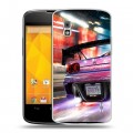 Дизайнерский пластиковый чехол для LG Google Nexus 4 Need for speed