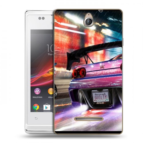 Дизайнерский пластиковый чехол для Sony Xperia E Need for speed