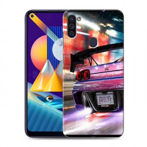 Дизайнерский пластиковый чехол для Samsung Galaxy M11 Need for speed