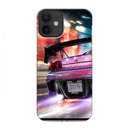 Дизайнерский силиконовый с усиленными углами чехол для Iphone 12 Mini Need for speed