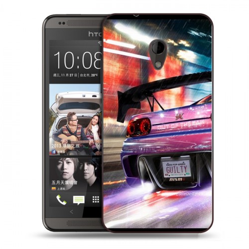 Дизайнерский пластиковый чехол для HTC Desire 700 Need for speed