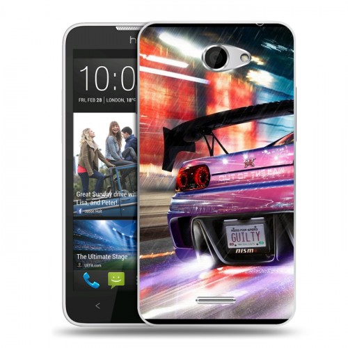 Дизайнерский пластиковый чехол для HTC Desire 516 Need for speed