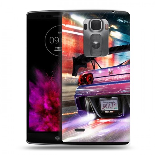 Дизайнерский пластиковый чехол для LG G Flex 2 Need for speed