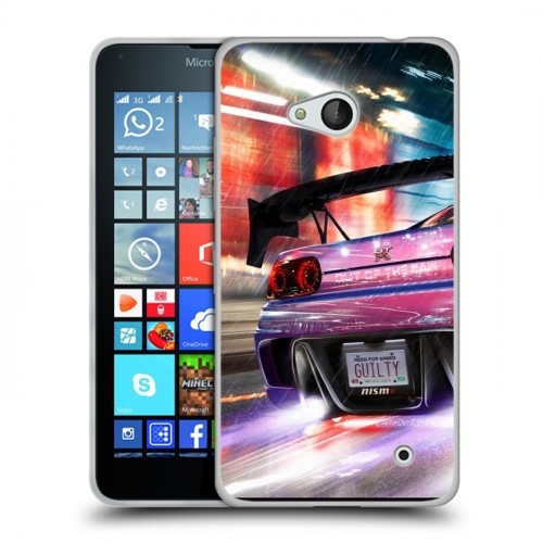 Дизайнерский пластиковый чехол для Microsoft Lumia 640 Need for speed