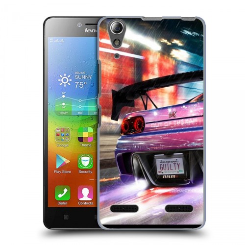 Дизайнерский пластиковый чехол для Lenovo A6000 Need for speed