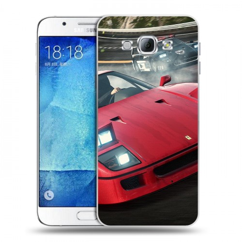 Дизайнерский пластиковый чехол для Samsung Galaxy A8 Need for speed