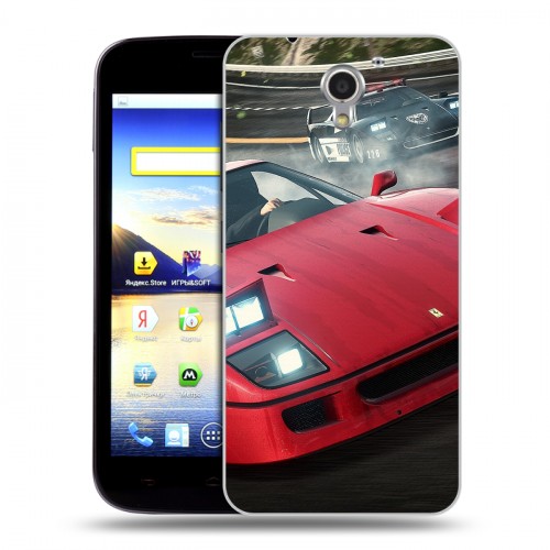 Дизайнерский пластиковый чехол для ZTE Blade A510 Need for speed