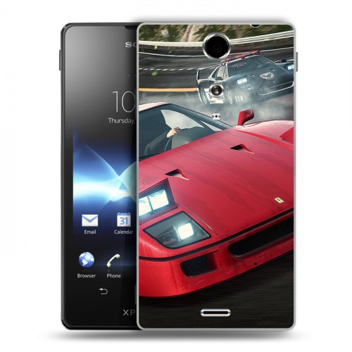 Дизайнерский пластиковый чехол для Sony Xperia TX Need for speed