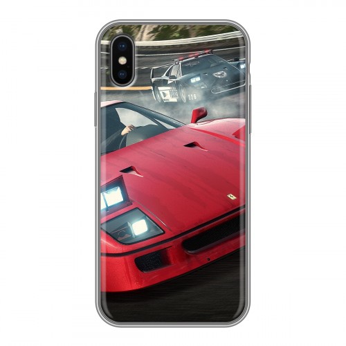 Дизайнерский силиконовый чехол для Iphone x10 Need for speed