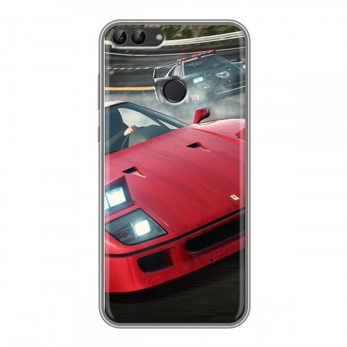 Дизайнерский силиконовый чехол для Huawei P Smart Need for speed