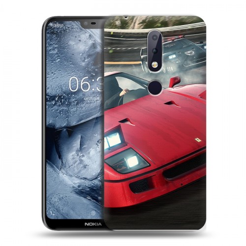 Дизайнерский силиконовый чехол для Nokia 6.1 Plus Need for speed