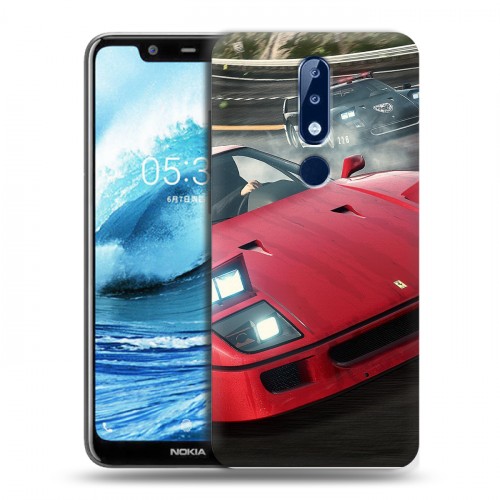 Дизайнерский силиконовый чехол для Nokia 5.1 Plus Need for speed