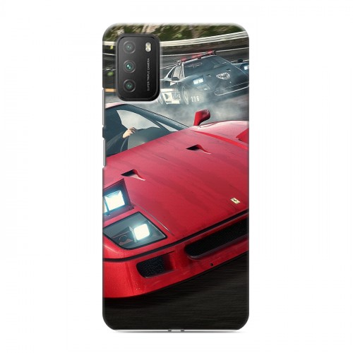 Дизайнерский пластиковый чехол для Xiaomi Poco M3 Need for speed