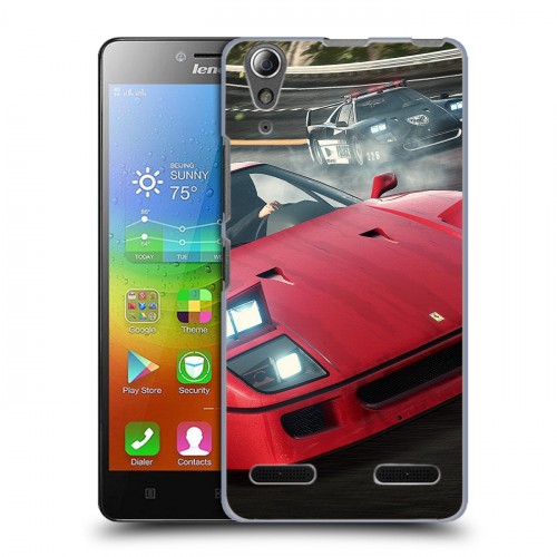 Дизайнерский пластиковый чехол для Lenovo A6000 Need for speed