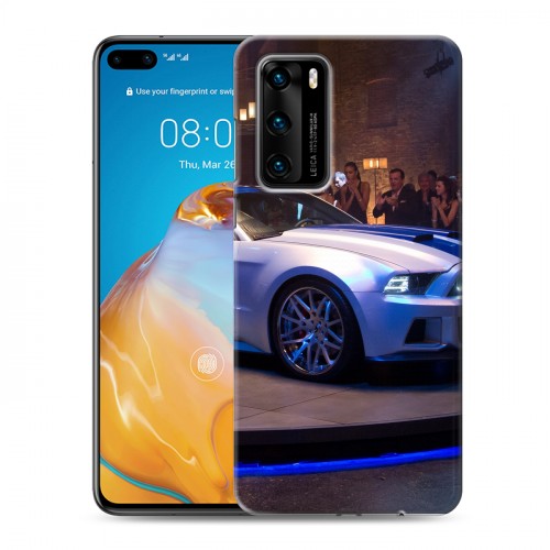 Дизайнерский силиконовый с усиленными углами чехол для Huawei P40 Need for speed