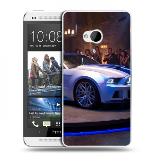 Дизайнерский пластиковый чехол для HTC One (M7) Dual SIM Need for speed