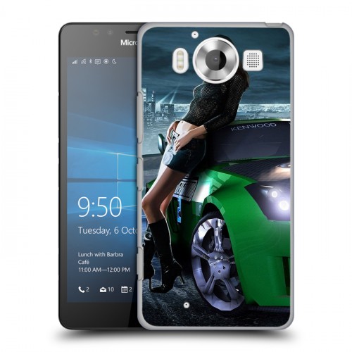 Дизайнерский пластиковый чехол для Microsoft Lumia 950 Need for speed