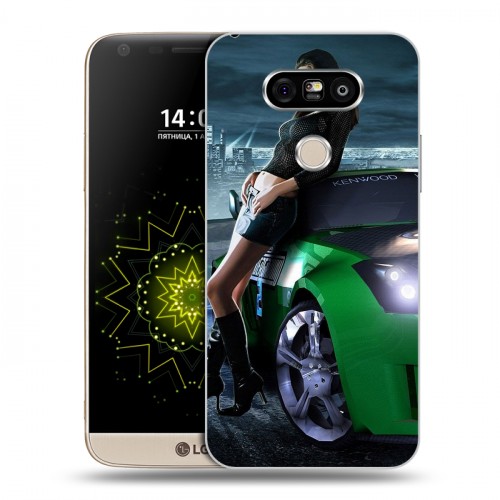 Дизайнерский пластиковый чехол для LG G5 Need for speed