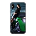 Дизайнерский силиконовый чехол для Iphone x10 Need for speed