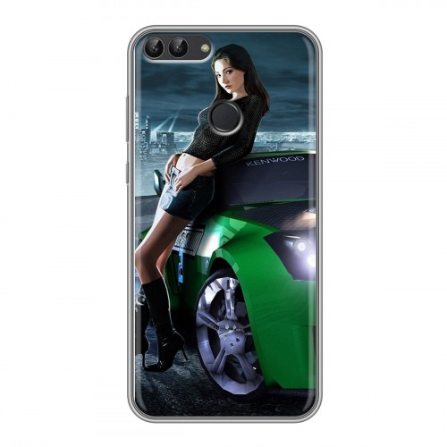 Дизайнерский силиконовый чехол для Huawei P Smart Need for speed